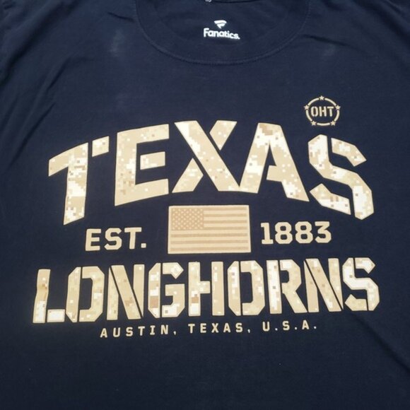 Texas Longhorns Shirt Mens Small Black Fanatics Short Sleeve - Picture 1 of 10
